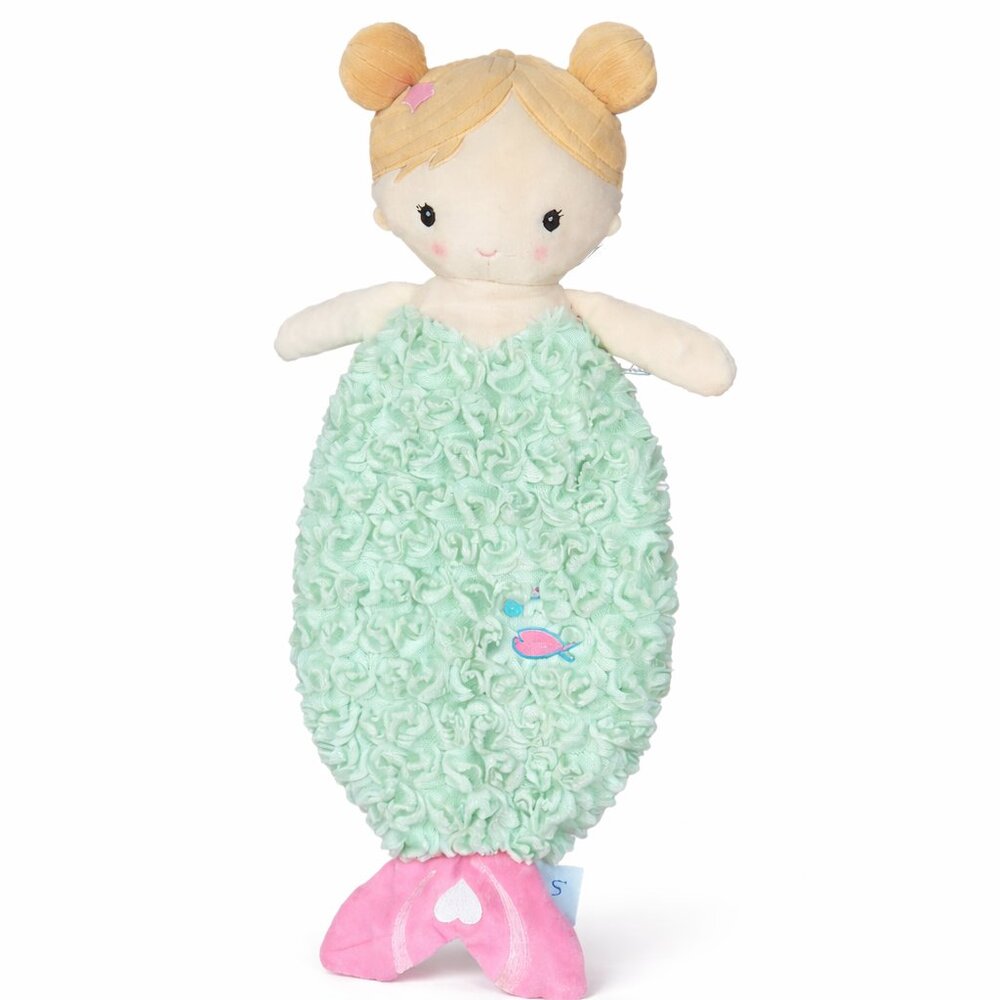 Douglas Baby Sshlumpies Water Green Mermaid Security Blanket Lovey New w/ Tag